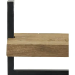 Wandplank Pardal Hout metaal 24x100 cm bruin