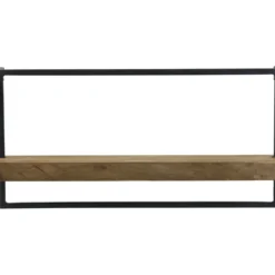 Wandplank Pardal Hout metaal 30x60 cm bruin