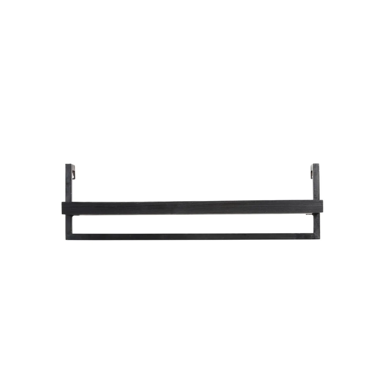 Wandplank Pardal Hout metaal 24x80 cm zwart