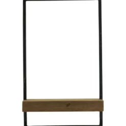Wandplank Pardal Hout metaal 50x30 cm bruin
