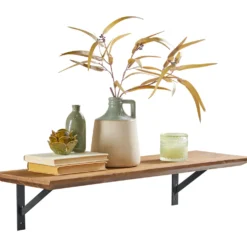 Wandplank Romaro 24x90 cm teak mix rough