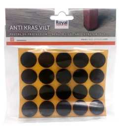 Zelfklevend Oravilt 17 mm rond bruin 40 stuks