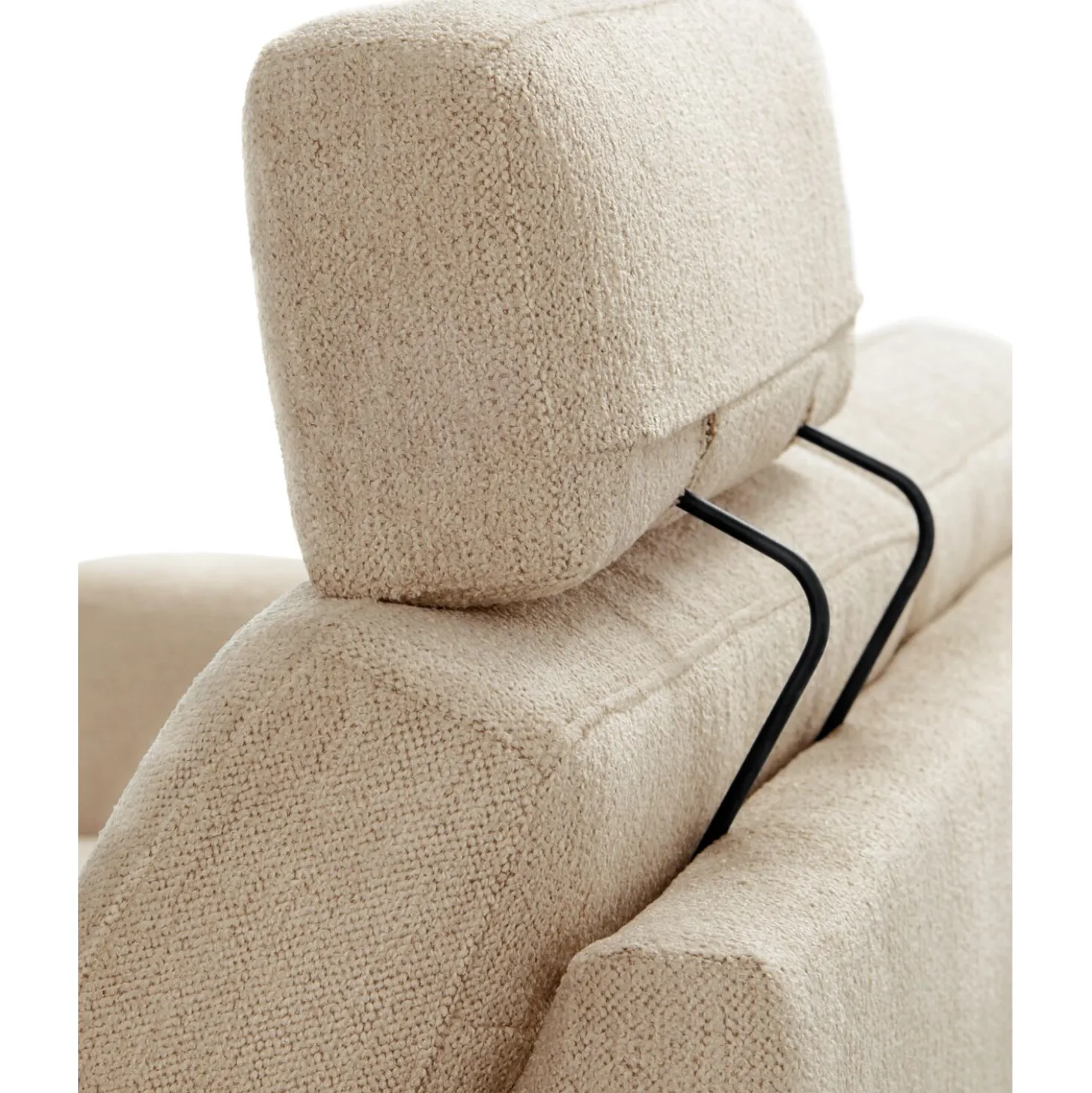2,5 zitsbank Moscato Koudschuim beige relaxfunctie rechts